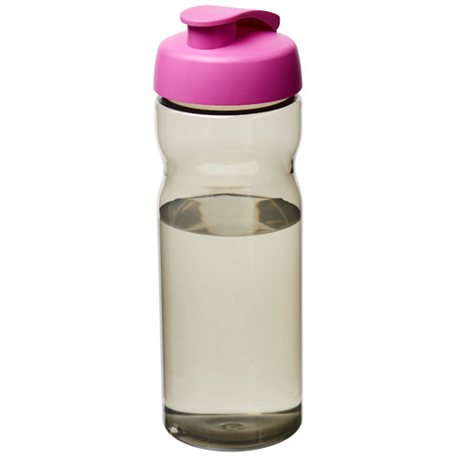 Bouteille de sport publicitaire 650ml Ocean Plastic H2O Active® Charbon et Magenta